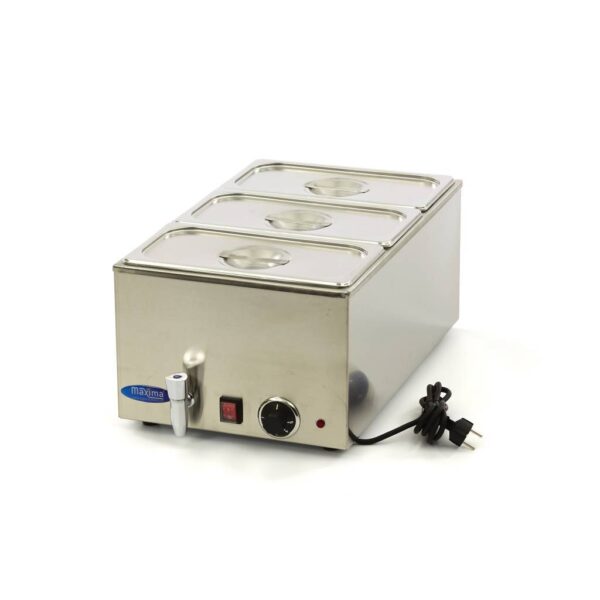 Bain Marie electric cu robinet 3 GN 1/3 incluse