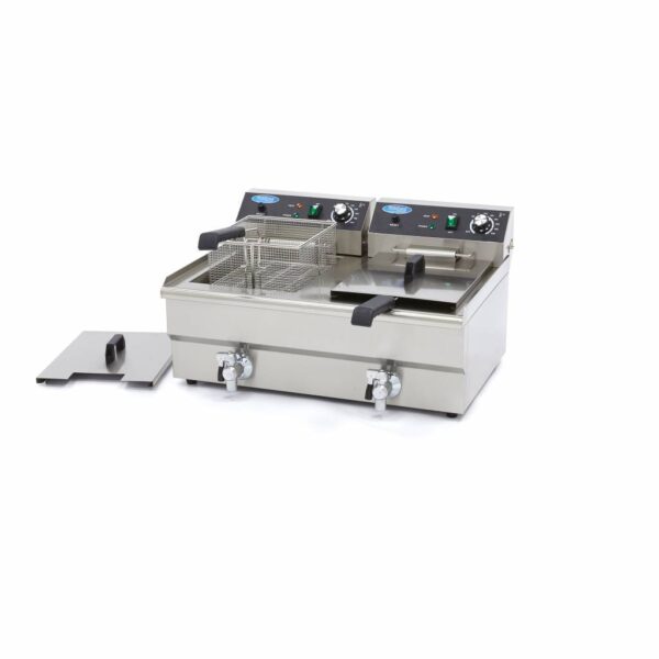 Friteuza electrica 2x16 litri cu robinet