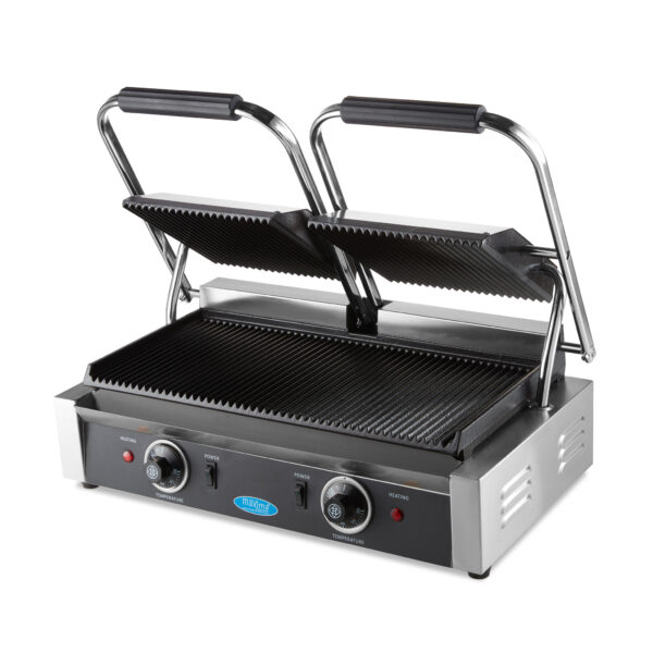 Gratar electric panini striat dublu 220x235 mm
