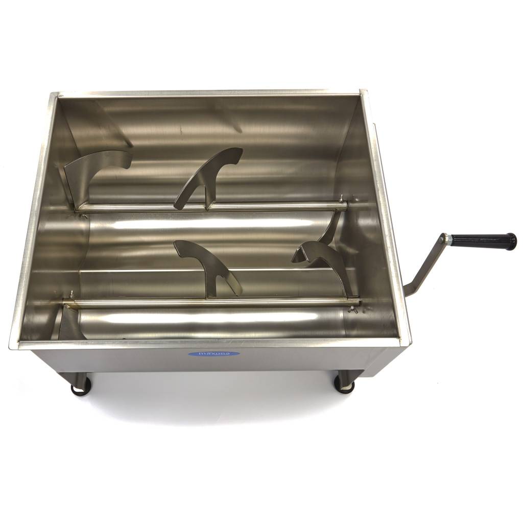 Malaxor carne manual otel inoxidabil 60 litri cu 2 axe - imagine 3