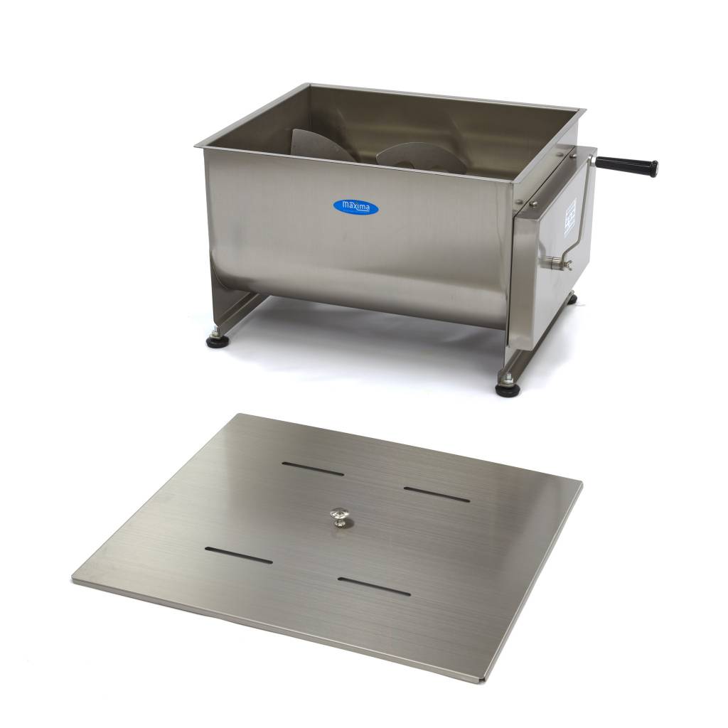 Malaxor carne manual otel inoxidabil 60 litri cu 2 axe - imagine 2